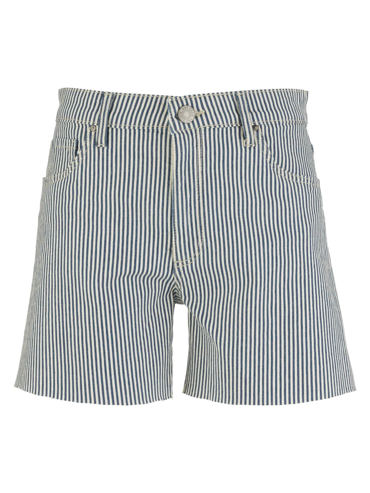 Jane Short with Raw Hem with stripes