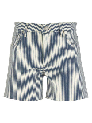 Jane Short with Raw Hem with stripes