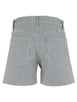 Jane Short with Raw Hem with stripes