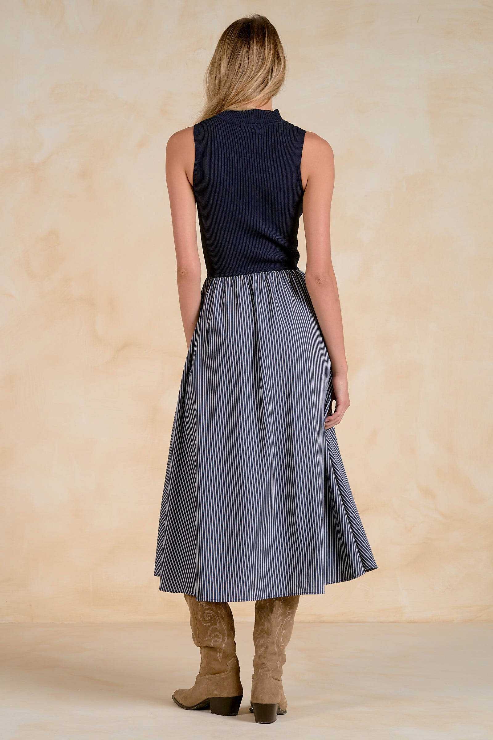 The Jane Maxi Mock Sleeveless Dress