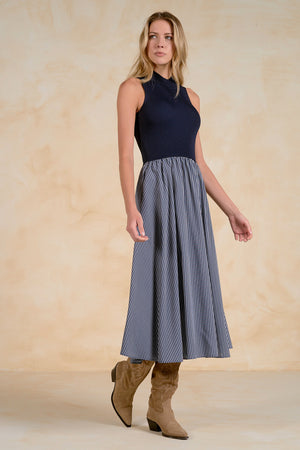 The Jane Maxi Mock Sleeveless Dress