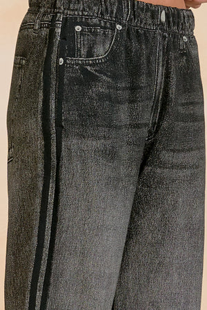 Jojo Denim Faux Track Pants