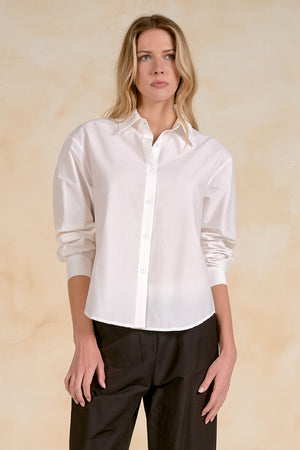 Button Me Up White Button Down in Front and Back