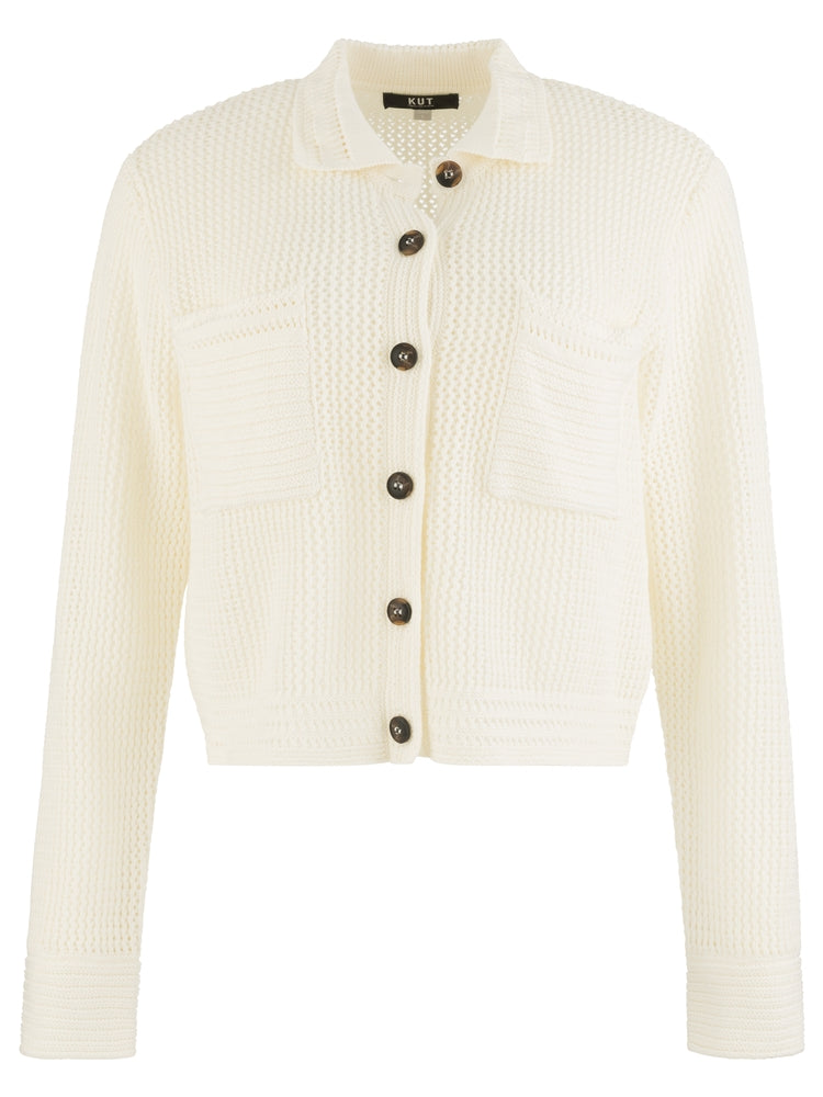 Elena Button Front Sweater Jacket