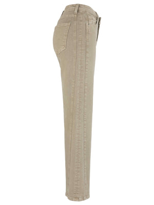 Meg High Rise Jeans with a side Panel in Tea