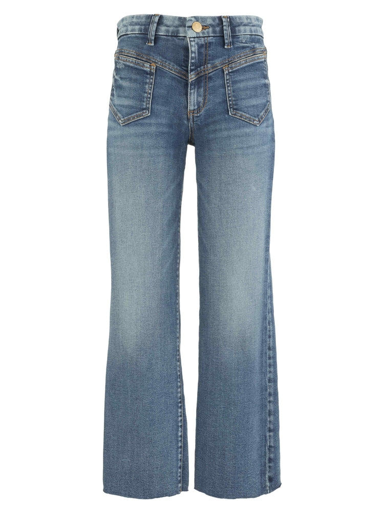 Kelsey High Rise Ankle Flare pant with Front Yoke Pockets
