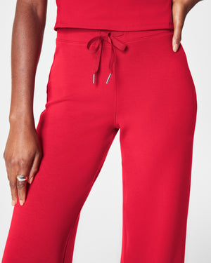 Spanx Half Zip Top and Wide Leg Pants in Spanx Red