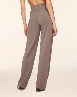 Spanx Shawl Collar Top and Straight Leg Joggers in Ironstone