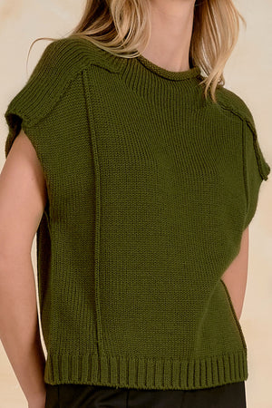 Bailey Cap Sleeve Sweater (2 colors)