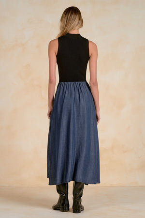 The Jill Maxi Mock Sleeveless Dress