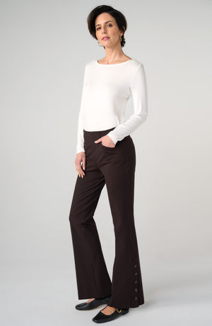 Stella Kick Flare Button Hem pull on pants