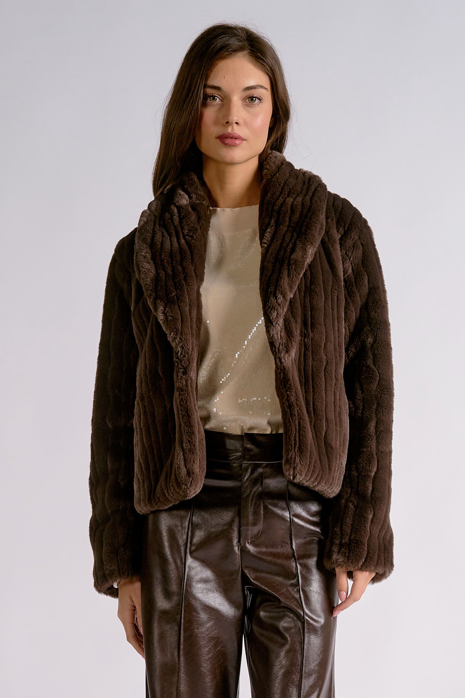 Chandler Chocolate Fur Jacket