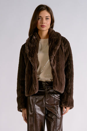 Chandler Chocolate Fur Jacket
