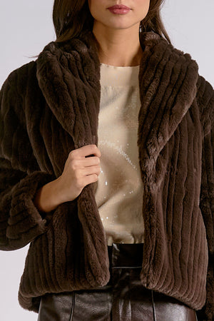 Chandler Chocolate Fur Jacket