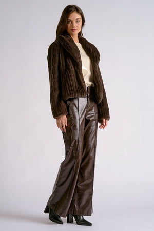 Chandler Chocolate Fur Jacket