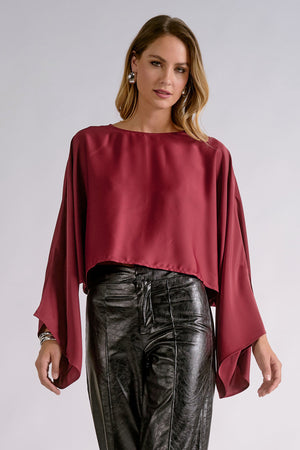 Kally Kimono Satin Top (2 colors)