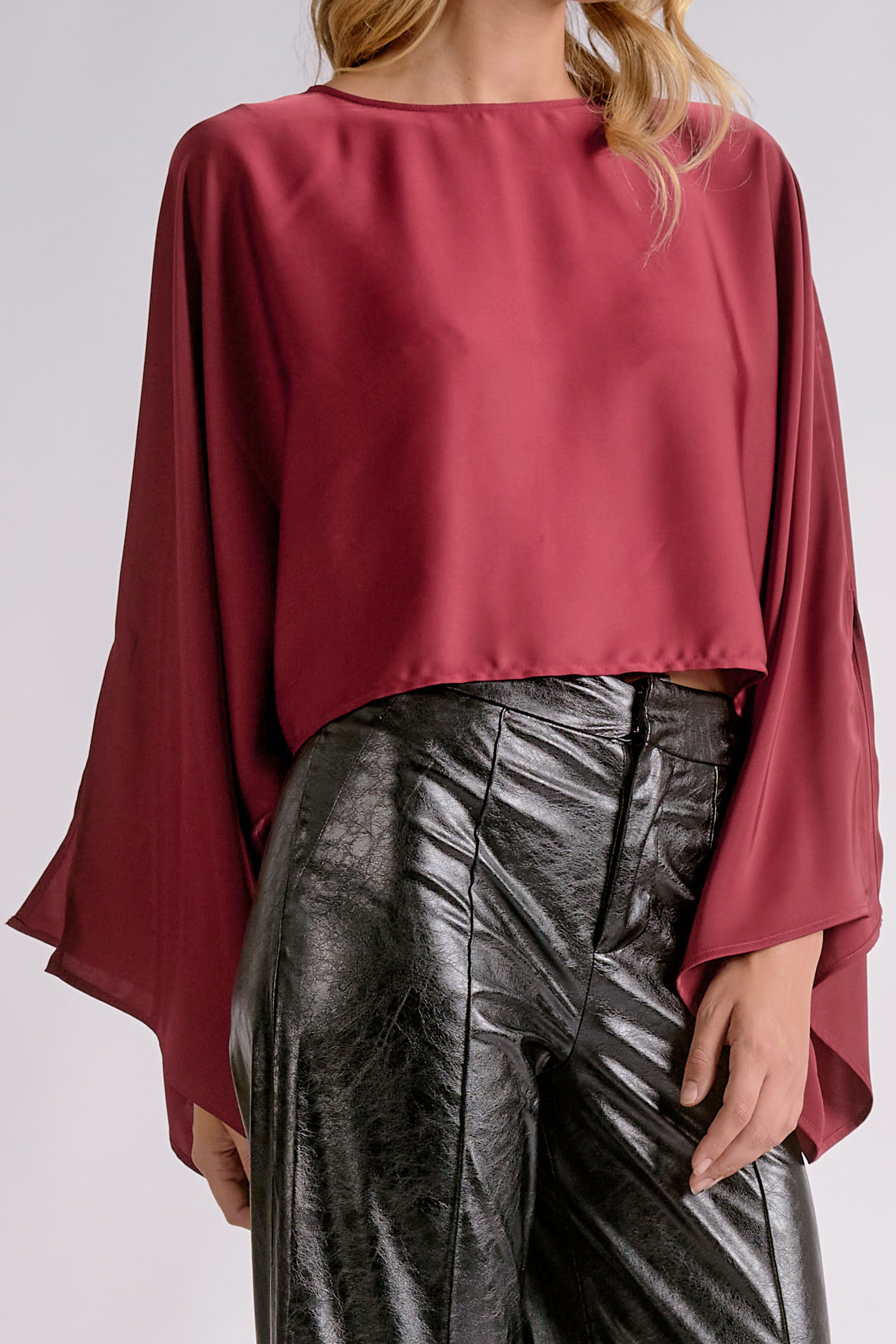 Kally Kimono Satin Top (2 colors)