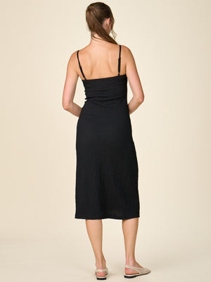 Brandy Black Ruched dress