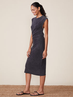 Winona Washed Midi ruched dress