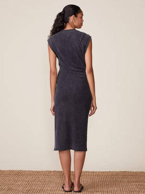 Winona Washed Midi ruched dress