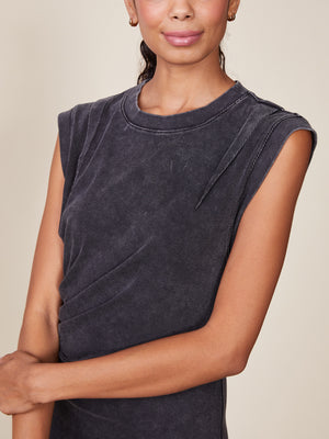 Winona Washed Midi ruched dress