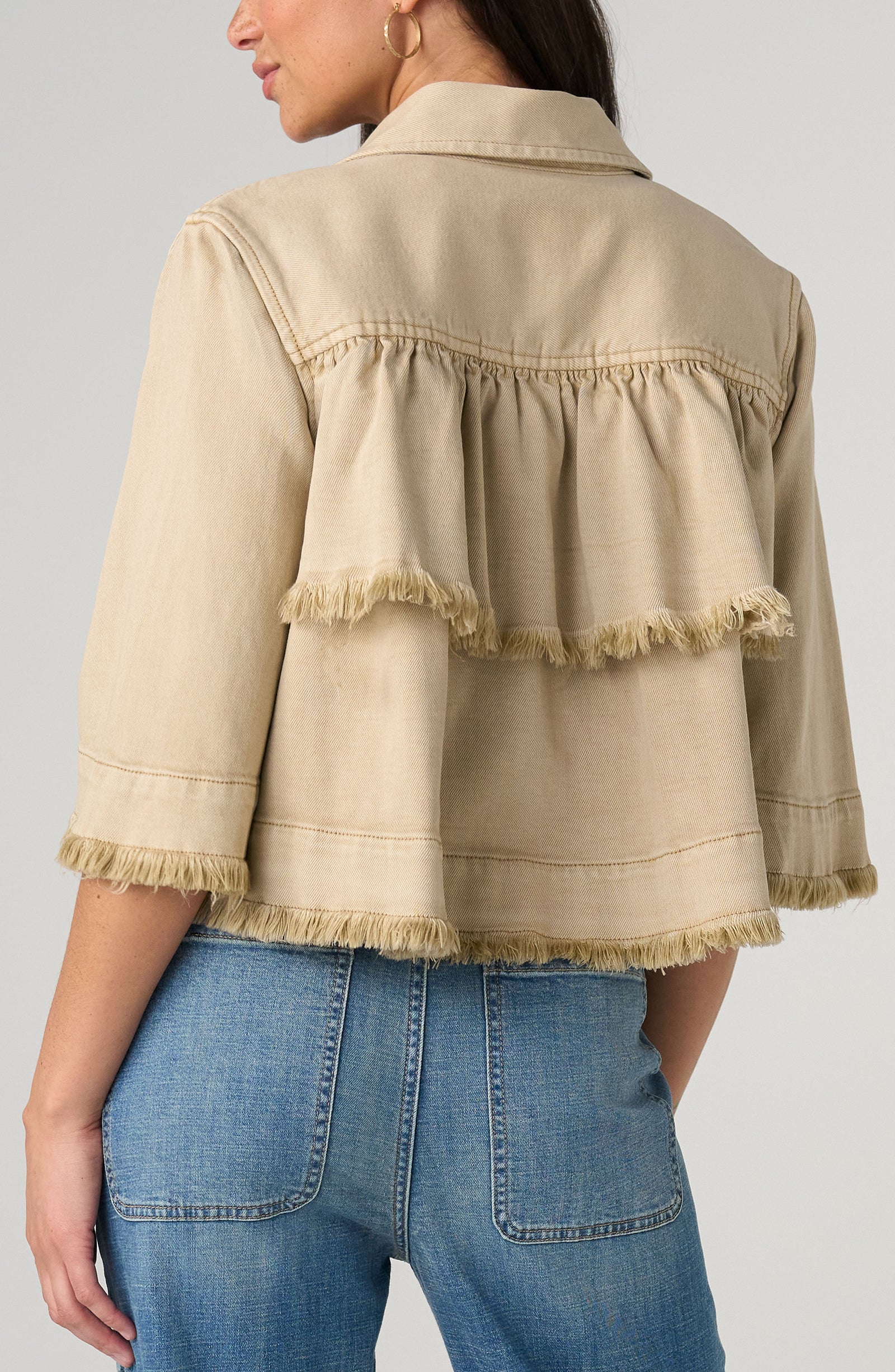 The Amy Frayed Flounce Jacket