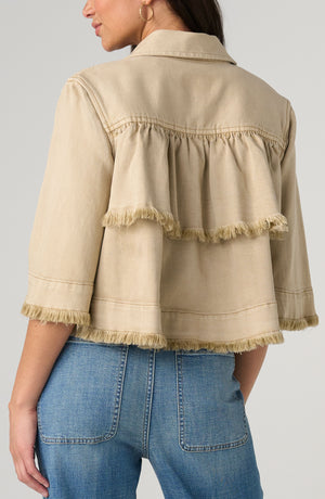 The Amy Frayed Flounce Jacket