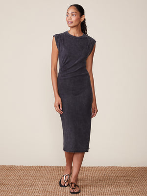 Winona Washed Midi ruched dress