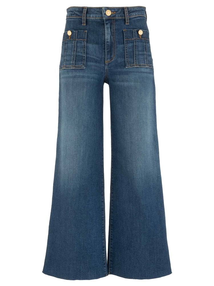 Meg High Rise Patch pockets Wide leg hem
