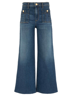 Meg High Rise Patch pockets Wide leg hem