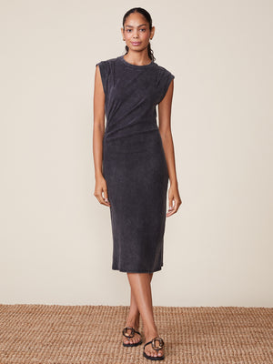 Winona Washed Midi ruched dress