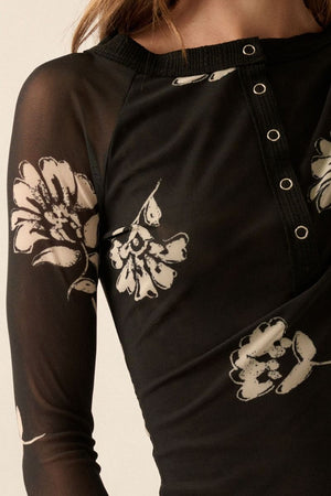 Molly the mesh floral Top