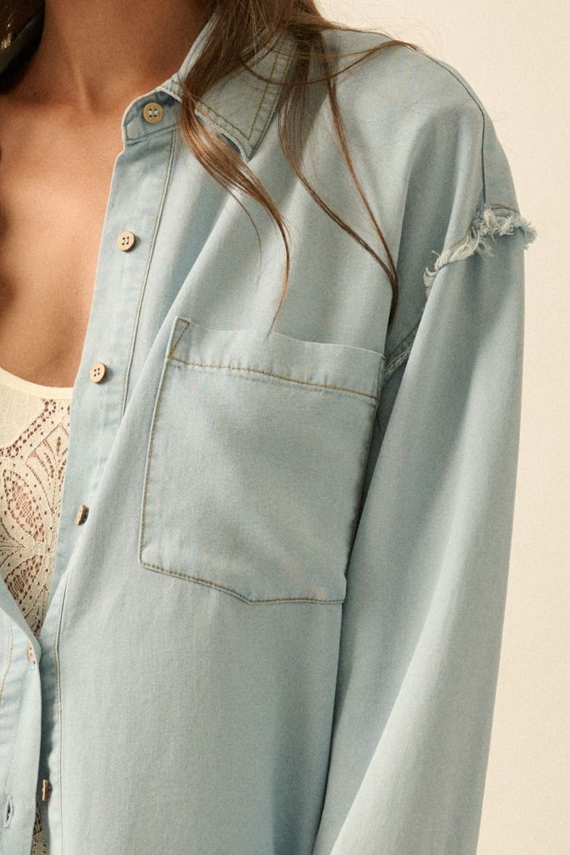 Cally the Chambray Denim Top