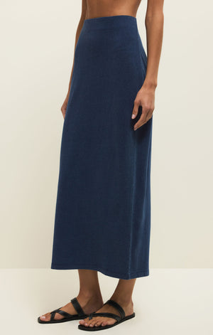 Gail Jersey Knit Denim Midi Skirt by Z Supply