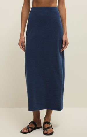 Gail Jersey Knit Denim Midi Skirt by Z Supply