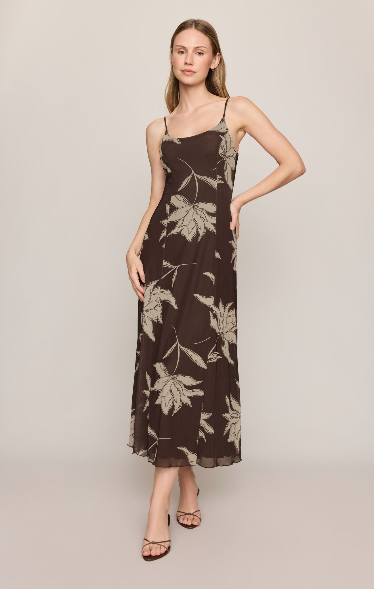 Charisma Floral Midi Mesh Dress By Z Supply